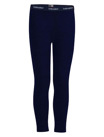 Midnight Navy Kids' Icebreaker Merino 260 Tech Thermal Leggings | USA 1937PJJQ